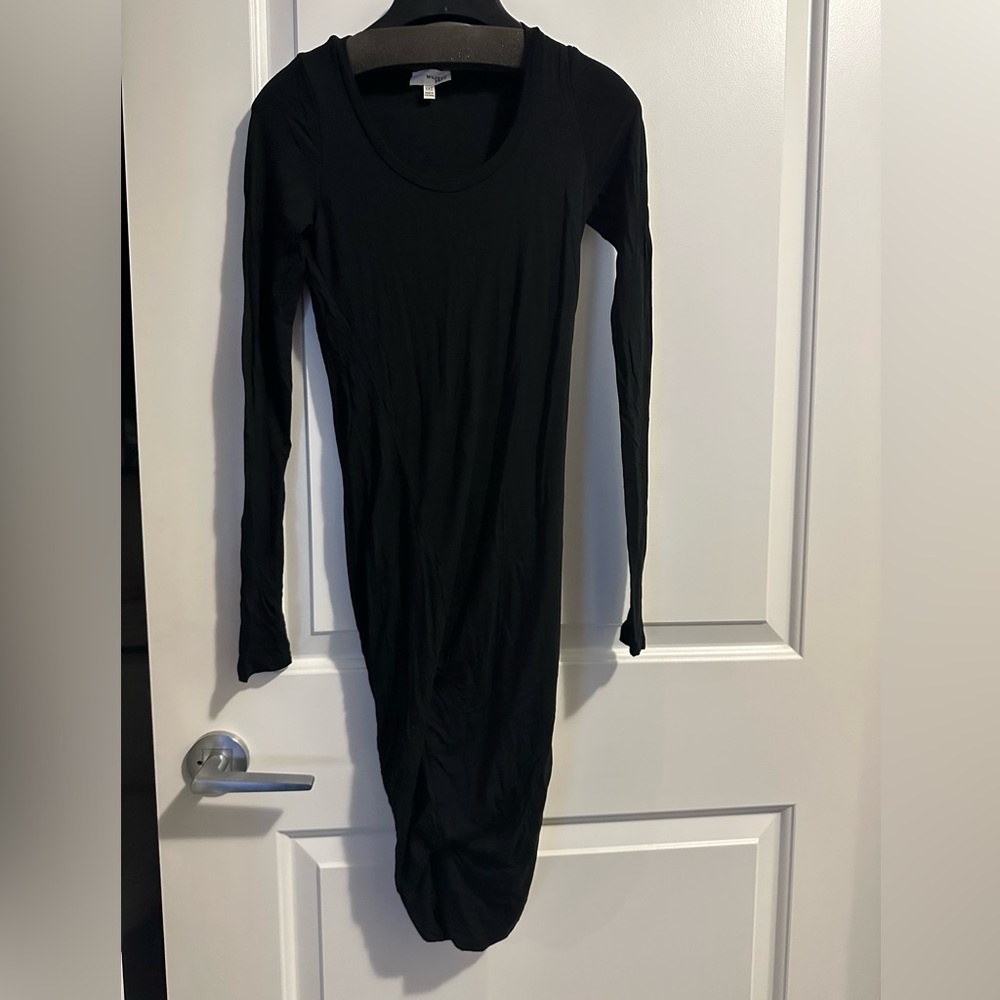 Aritzia Wilfred black fitted dress